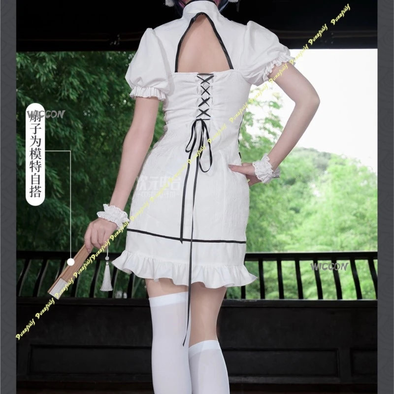 Newly Panty Stockking Cosplay Costume Halloween Christmas Cosplay Costume Women Dress White Cute Dress Cheongsam Jirai Kei
Newly Panty Stockking Cosplay Costume Halloween Christmas Cosplay Costume Women Dress White Cute Dress Cheongsam Jirai Kei