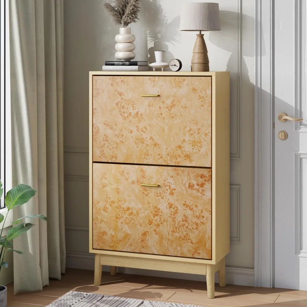 Shoe Cabinet, Shoe Storage Cabinet with Distressed Wood 2 Flip Drawers,Farmhouse Rustic Narrow Shoe Cabinet Storage for Entryway
Shoe Cabinet, Shoe Storage Cabinet with Distressed Wood 2 Flip Drawers,Farmhouse Rustic Narrow Shoe Cabinet Storage for Entryway