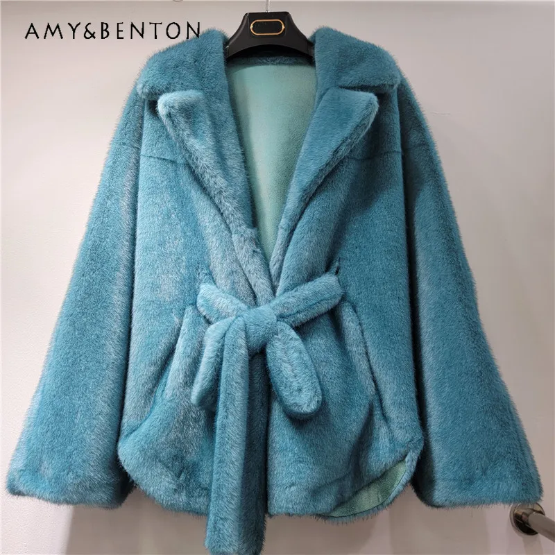 Eco-Friendly Faux Fur Coat New 2025 Winter Warm Elegant Sweet Cool Fashion Versatile Long-sleeves Woolen Jacket With Belt Ladies
Eco-Friendly Faux Fur Coat New 2025 Winter Warm Elegant Sweet Cool Fashion Versatile Long-sleeves Woolen Jacket With Belt Ladies