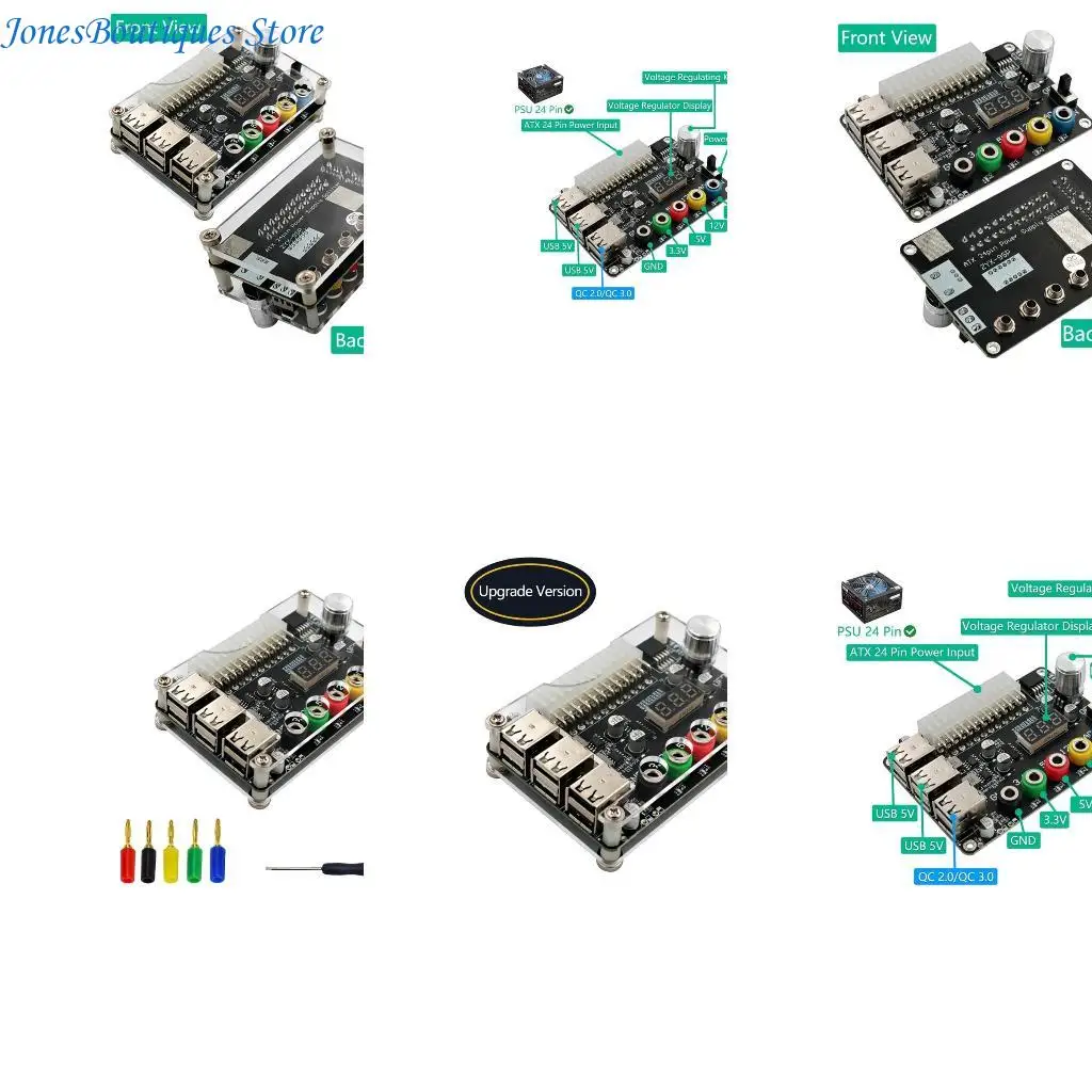 ATX24 Power Supply Board Acrylic Case Adjustable Knob Supports 3.3V 5V 12V, and 1.8V-10.8V Output W8KE
ATX24 Power Supply Board Acrylic Case Adjustable Knob Supports 3.3V 5V 12V, and 1.8V-10.8V Output W8KE