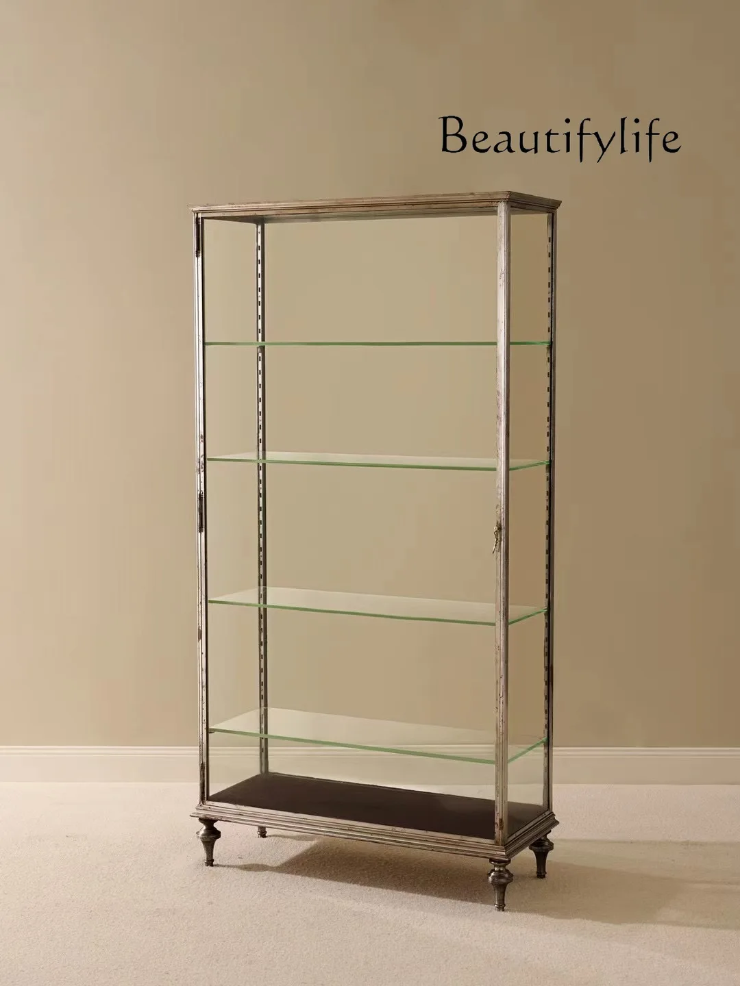 Medieval stainless steel display cabinet, retro glass display rack, jewelry cabinet, French collection storage cabinet
Medieval stainless steel display cabinet, retro glass display rack, jewelry cabinet, French collection storage cabinet