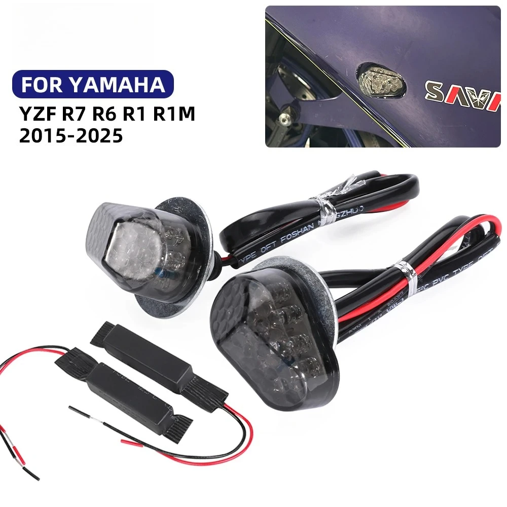 For Yamaha YZF-R6 YZF R1 LED Flush Mount Turn Signal Indicator Light Flasher YZF-R7 YZF-R1M YZF R1 R6 R7 YZFR6 2015-2025 Blinker
For Yamaha YZF-R6 YZF R1 LED Flush Mount Turn Signal Indicator Light Flasher YZF-R7 YZF-R1M YZF R1 R6 R7 YZFR6 2015-2025 Blinker