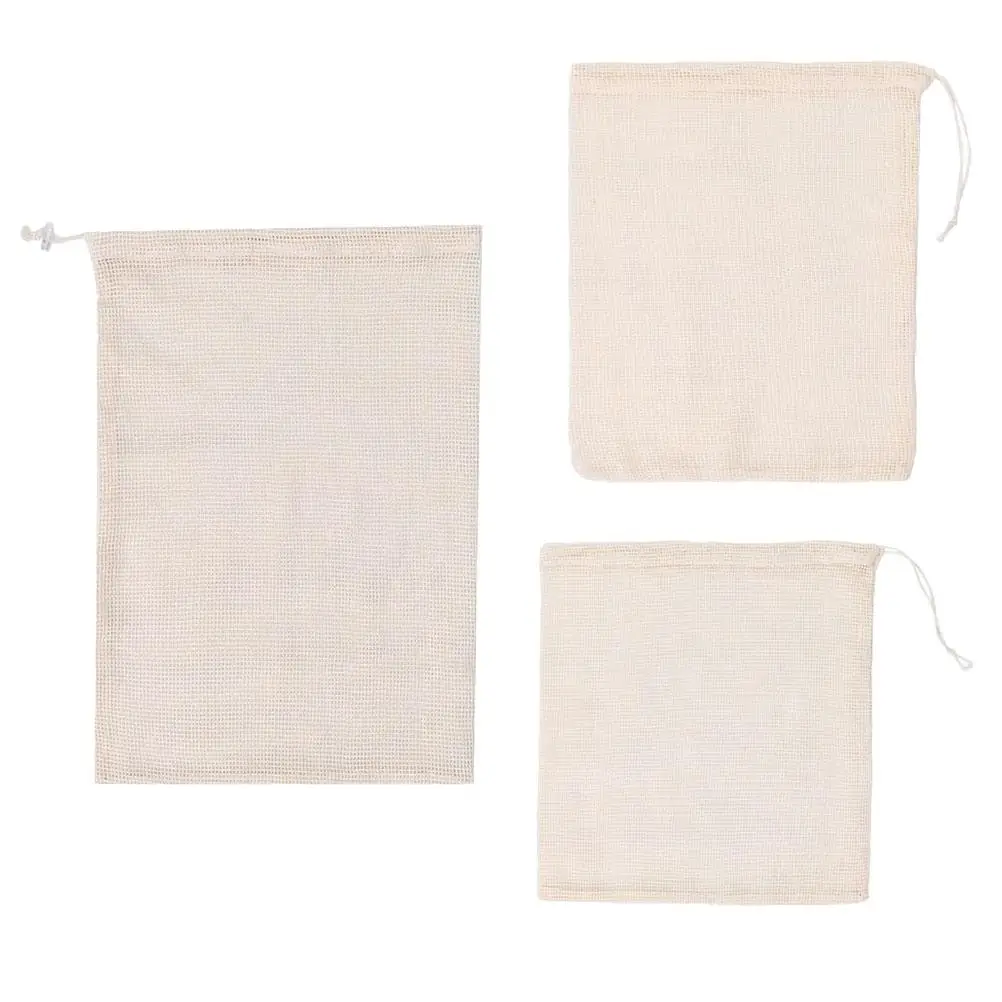 3Pcs Vegetable Fruit Mesh Bags Reusable Cotton Netting Beige Grocery Storage Pouch EcoFriendly Breathable StrongCapacity
3Pcs Vegetable Fruit Mesh Bags Reusable Cotton Netting Beige Grocery Storage Pouch EcoFriendly Breathable StrongCapacity