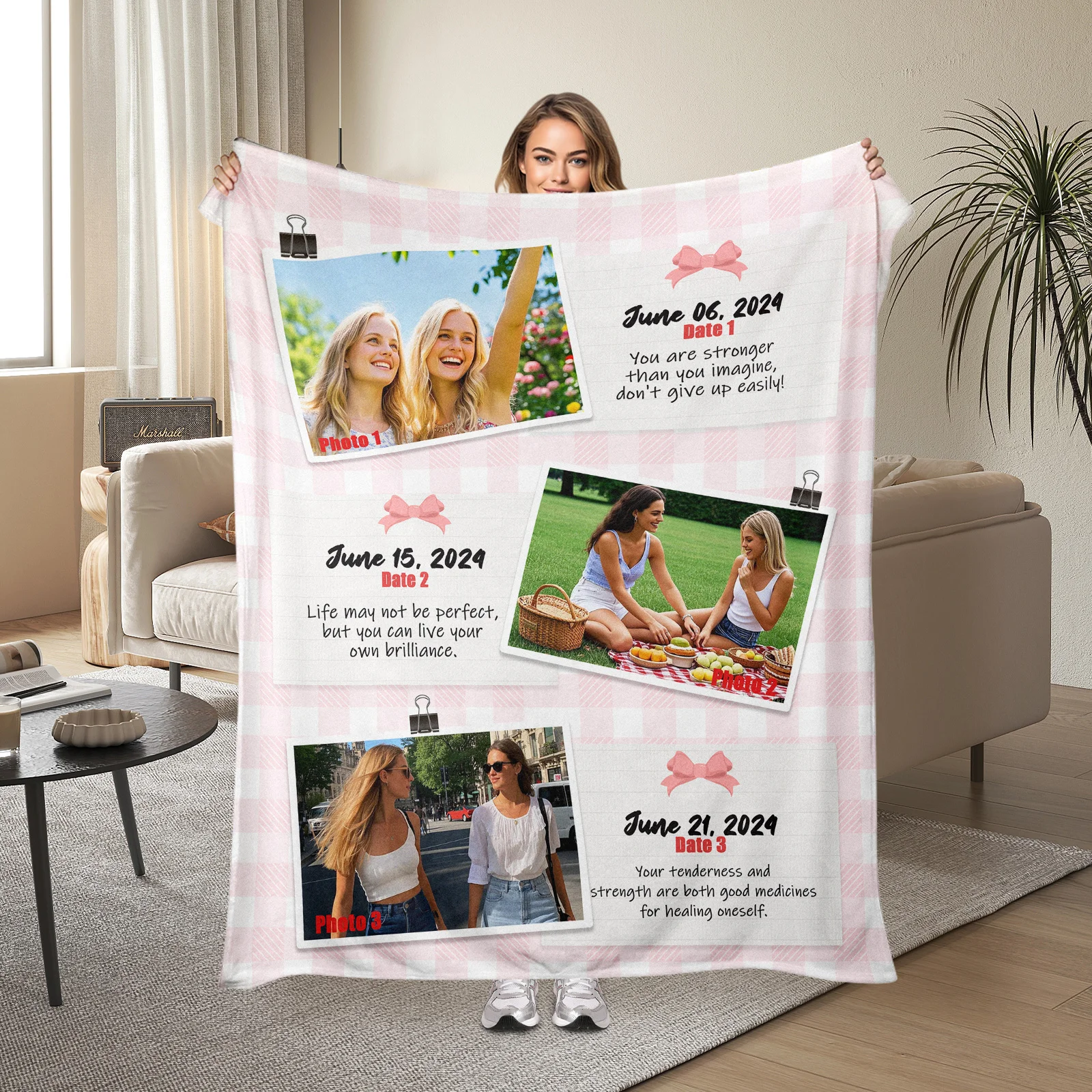 Custom Photo Blanket Featuring Inspirational Quote Bow Tie And Checkered Background Design Personalized Gift For Home Warmth
Custom Photo Blanket Featuring Inspirational Quote Bow Tie And Checkered Background Design Personalized Gift For Home Warmth