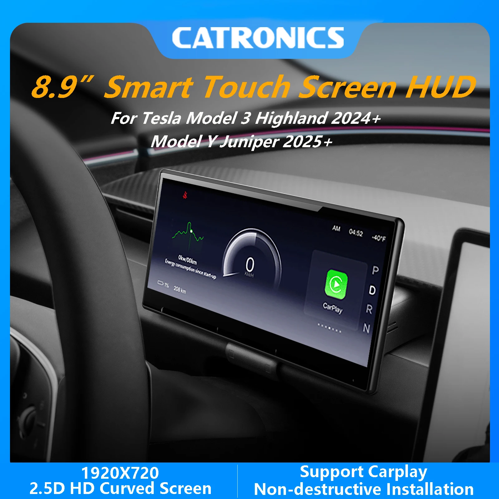 CATRONICS Новый 8,9-дюймовый дисплей для Tesla Model Y Juniper 2025 HUD Model 3 Highland Instrument Display Smart Carplay Поддержка обновления OTA
CATRONICS Новый 8,9-дюймовый дисплей для Tesla Model Y Juniper 2025 HUD Model 3 Highland Instrument Display Smart Carplay Поддержка обновления OTA