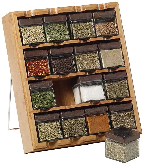 Practical & attractive 16-Cube Bamboo Inspirations Spice Rack with plastic jars
Practical & attractive 16-Cube Bamboo Inspirations Spice Rack with plastic jars