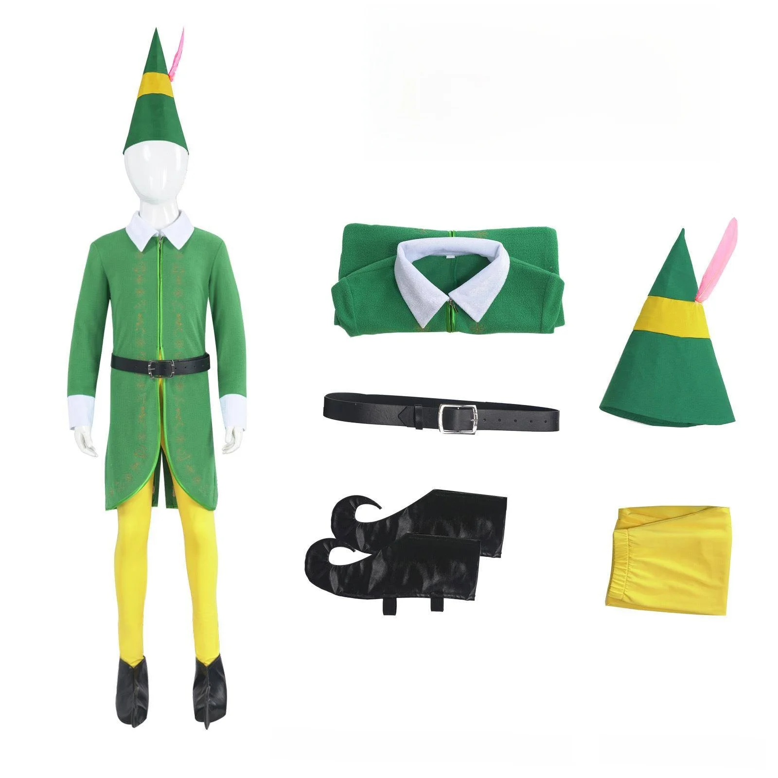 Green Christmas Elf Costume Children's Halloween Parent-Child Matching Cosplay Outfit Men Women's Version Fairy Tale Theme
Green Christmas Elf Costume Children's Halloween Parent-Child Matching Cosplay Outfit Men Women's Version Fairy Tale Theme