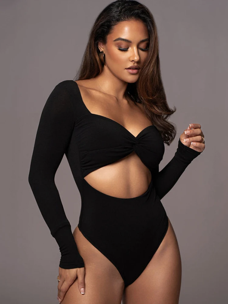 Fashion Women Bodysuits Sexy Club Regular Solid Streetwear Casual Hollow Out Long Sleeve O-Neck SKinny Slim Rompers T-Shirts Top
Fashion Women Bodysuits Sexy Club Regular Solid Streetwear Casual Hollow Out Long Sleeve O-Neck SKinny Slim Rompers T-Shirts Top