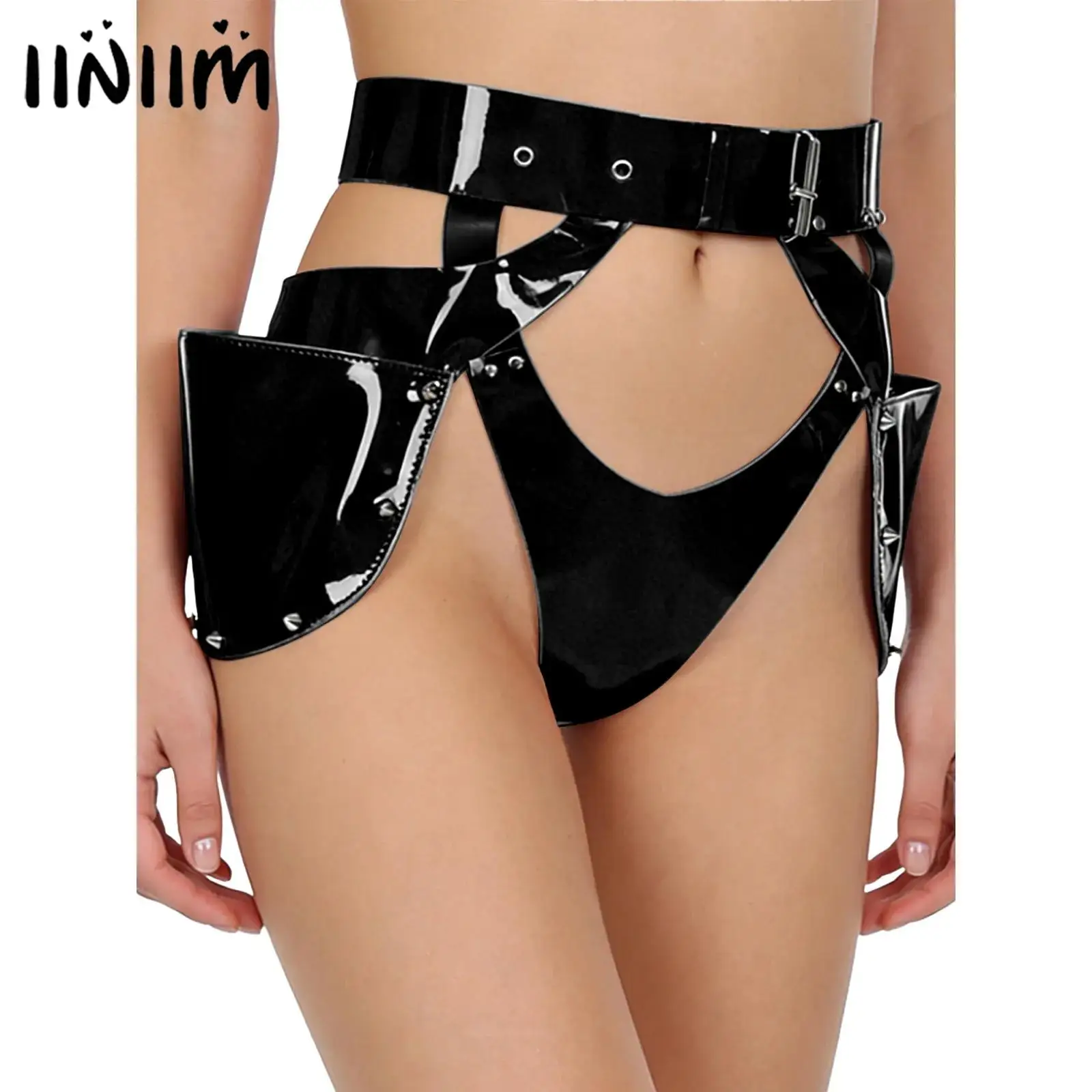 Женское готическое латексное нижнее белье из глянцевой искусственной кожи, сексуальные трусики для косплея, трусы с регулируемой талией и вырезом, боковые карманы с заклепками
Женское готическое латексное нижнее белье из глянцевой искусственной кожи, сексуальные трусики для косплея, трусы с регулируемой талией и вырезом, боковые карманы с заклепками