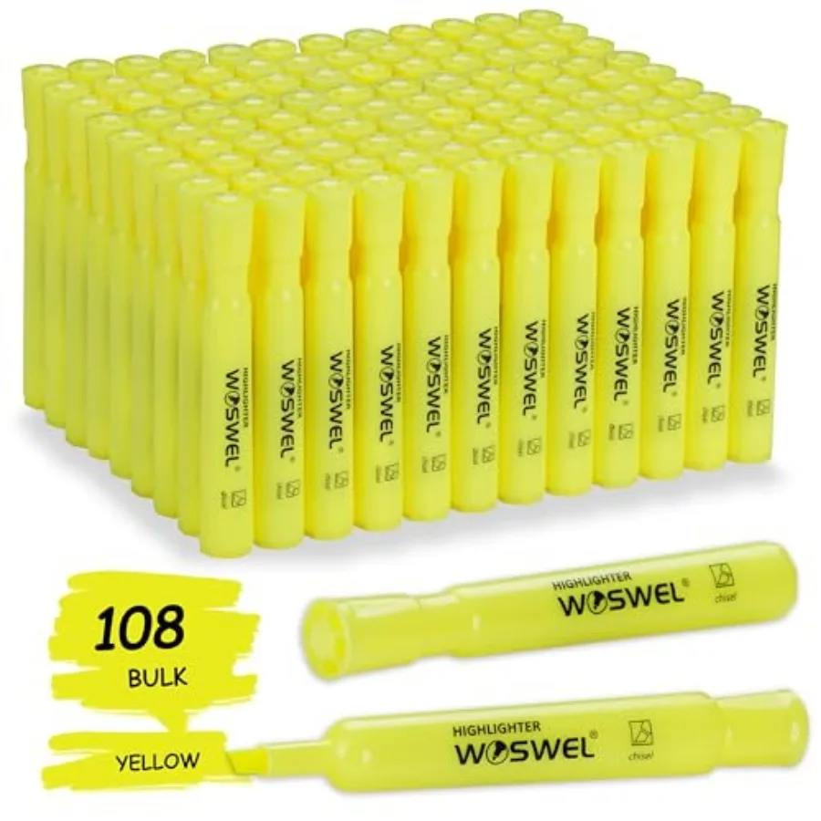 Highlighters Bulk, 08 Pack Tank Style Highlighters Set, Fluorescent Yellow, Chisel Tip Highlighter Markers Bulk for Coloring, H
Highlighters Bulk, 08 Pack Tank Style Highlighters Set, Fluorescent Yellow, Chisel Tip Highlighter Markers Bulk for Coloring, H