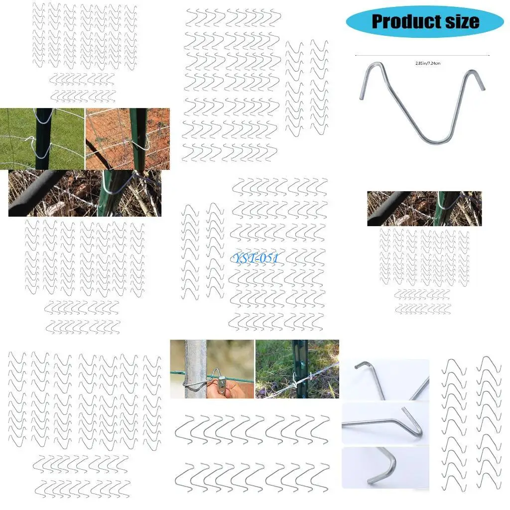 E15A Pack of 200 Galvanized Post Wire Clip for Fence Hassle Frees Installation Post Fence Clip Simple Wire Fastening set
E15A Pack of 200 Galvanized Post Wire Clip for Fence Hassle Frees Installation Post Fence Clip Simple Wire Fastening set
