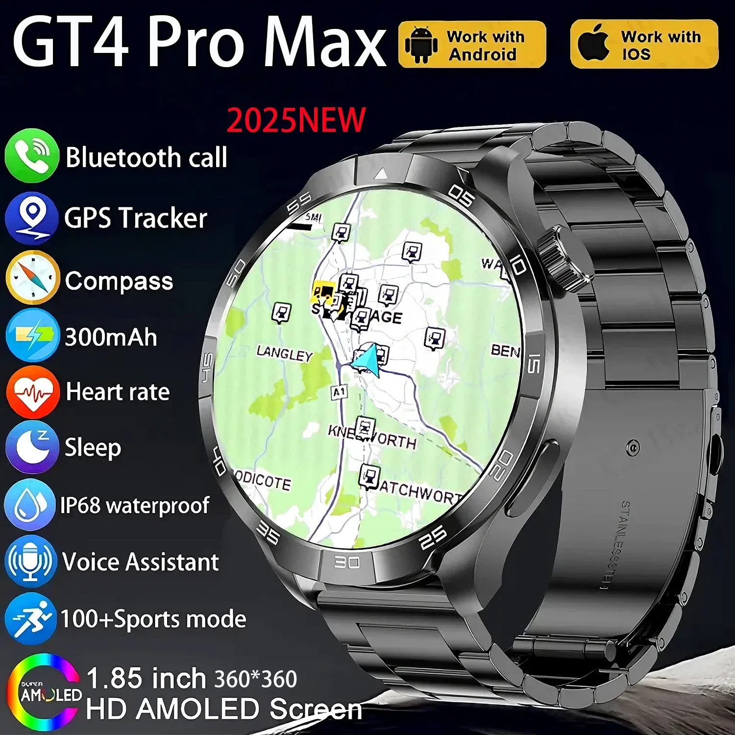 2025 New GPS Outdoor Smartwatch For Xiaomi Men's 1.85 Inch AMOLED HD Health Monitoring Watch NFC Sports Smart Watch Android IOS
2025 New GPS Outdoor Smartwatch For Xiaomi Men's 1.85 Inch AMOLED HD Health Monitoring Watch NFC Sports Smart Watch Android IOS