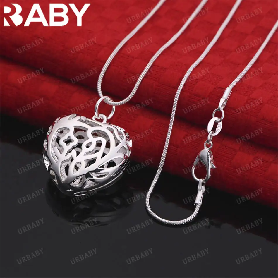 URBABY 40-75cm 925 Sterling Silver Hollow Heart Pendant Necklace For Women Charm Trend Birthday Gifts Fashion Party
URBABY 40-75cm 925 Sterling Silver Hollow Heart Pendant Necklace For Women Charm Trend Birthday Gifts Fashion Party