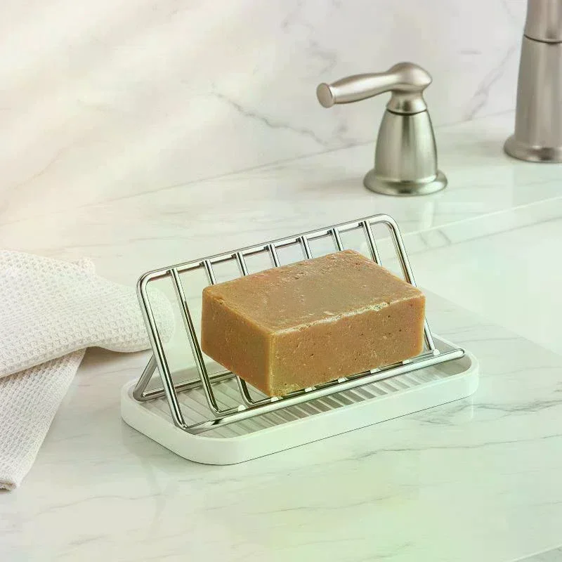 Bathroom Countertop Soap Holder Soap Storage Draining Rack & Kitchen Sponge Storage Rack Durable Easy To Clean Organizer
Bathroom Countertop Soap Holder Soap Storage Draining Rack & Kitchen Sponge Storage Rack Durable Easy To Clean Organizer