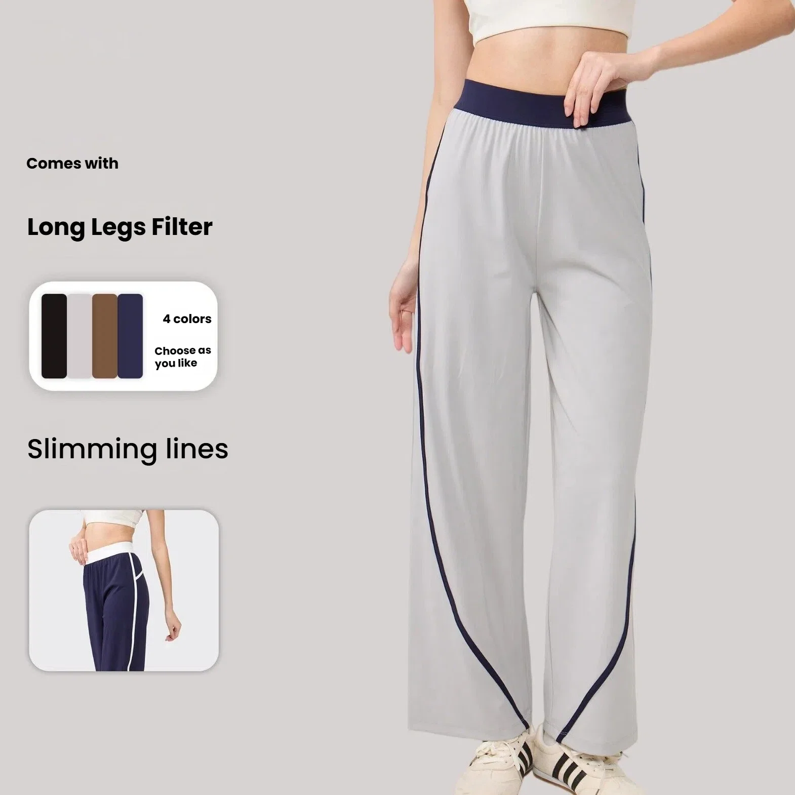 Women’s Loose Yoga Pants Soft Flowy High-Waist Trousers Geometric Line Splicing Breathable Comfort for Pilates Dance Trousers
Women’s Loose Yoga Pants Soft Flowy High-Waist Trousers Geometric Line Splicing Breathable Comfort for Pilates Dance Trousers