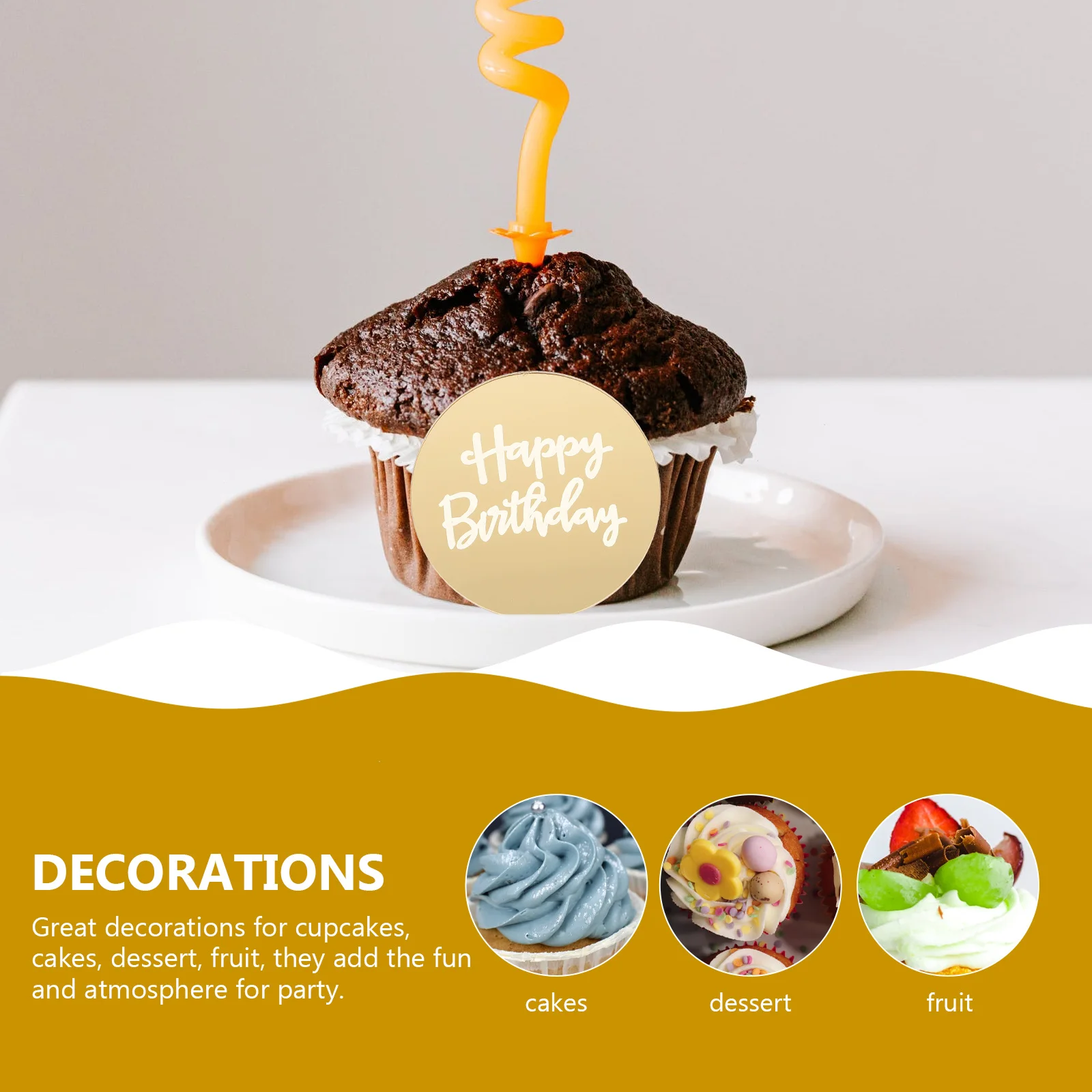 25pcs Birthday Cake Decoration Round Cupcake Toppers Acrylic Multi function Discs Accessory Engraved Decorative Party Cakes
25pcs Birthday Cake Decoration Round Cupcake Toppers Acrylic Multi function Discs Accessory Engraved Decorative Party Cakes
