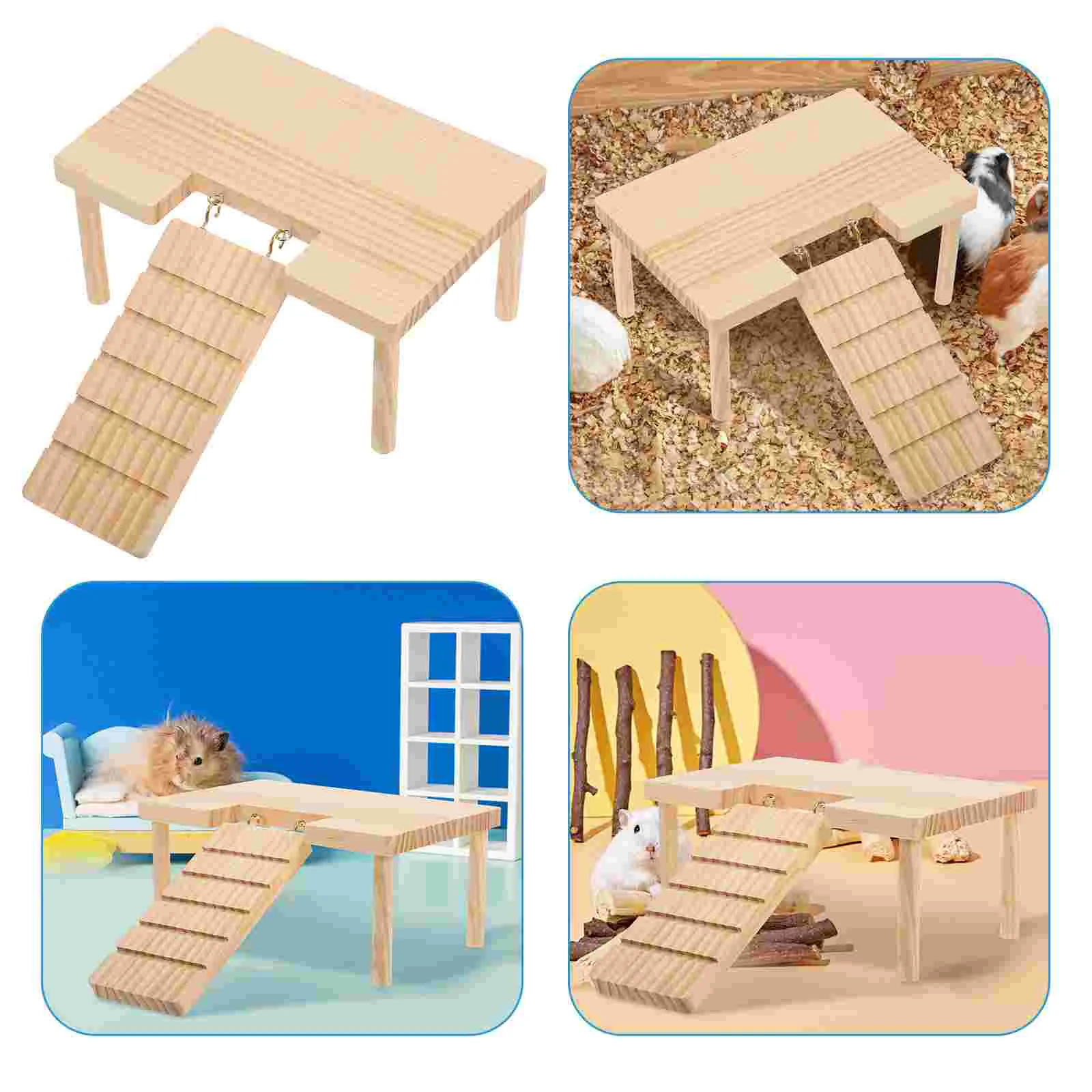 Hamster Platform Table Small Pet Toys Ladder Playground Cage Wood Guinea Pigs Chinchilla House Accessory
Hamster Platform Table Small Pet Toys Ladder Playground Cage Wood Guinea Pigs Chinchilla House Accessory
