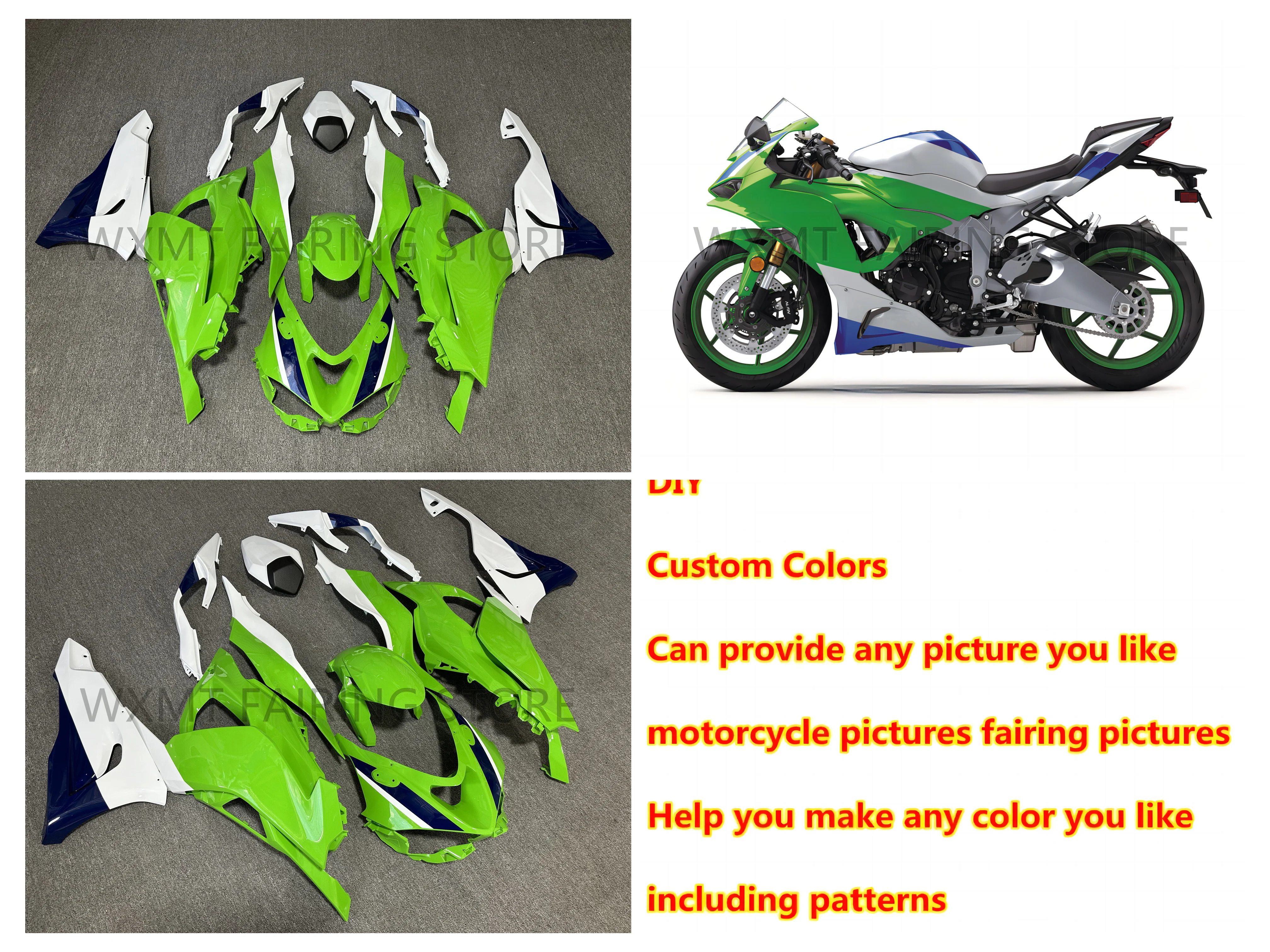 NEW ABS Motorcycle Injection mold Fairings Kit fit for Ninja ZX-6R 2024 zx-6r 636 zx6r 2024 bodywork full fairing kits
NEW ABS Motorcycle Injection mold Fairings Kit fit for Ninja ZX-6R 2024 zx-6r 636 zx6r 2024 bodywork full fairing kits