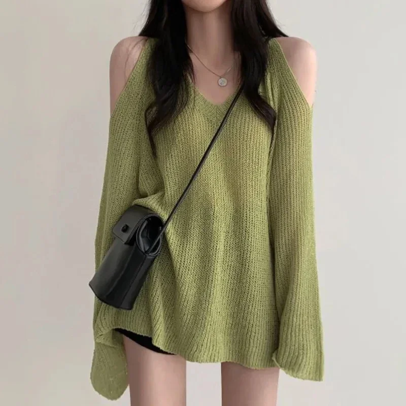 Spring Summer Autumn Fashion Casual Solid Hollow Out Pullover Women's Soft Slim Tees Knitted Gentle Sexy Loose Sweater Top F44
Spring Summer Autumn Fashion Casual Solid Hollow Out Pullover Women's Soft Slim Tees Knitted Gentle Sexy Loose Sweater Top F44