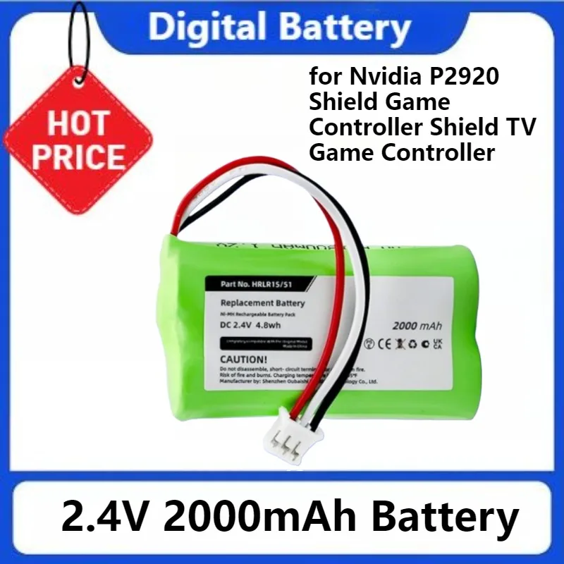 Digital Battery for Nvidia P2920 Shield Game Controller Shield TV Game Controller 2.4V 2000mAh Large Capacity Battery
Digital Battery for Nvidia P2920 Shield Game Controller Shield TV Game Controller 2.4V 2000mAh Large Capacity Battery