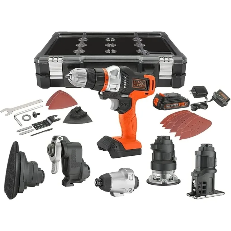 Набор инструментов BLACK + DECKER 20V MAX MATRIX, набор беспроводных инструментов (BDCDMT1206KITC), 6 инструментов
Набор инструментов BLACK + DECKER 20V MAX MATRIX, набор беспроводных инструментов (BDCDMT1206KITC), 6 инструментов