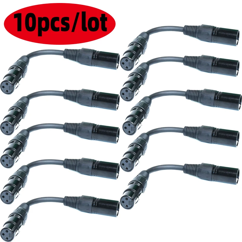 10Pcs/Lot 3 Pin Female to 5 Pin Male Dmx Cable Xlr Connector Dmx512 Signal Line for Wireless Disco Stage Moving Head Light Cable
10Pcs/Lot 3 Pin Female to 5 Pin Male Dmx Cable Xlr Connector Dmx512 Signal Line for Wireless Disco Stage Moving Head Light Cable