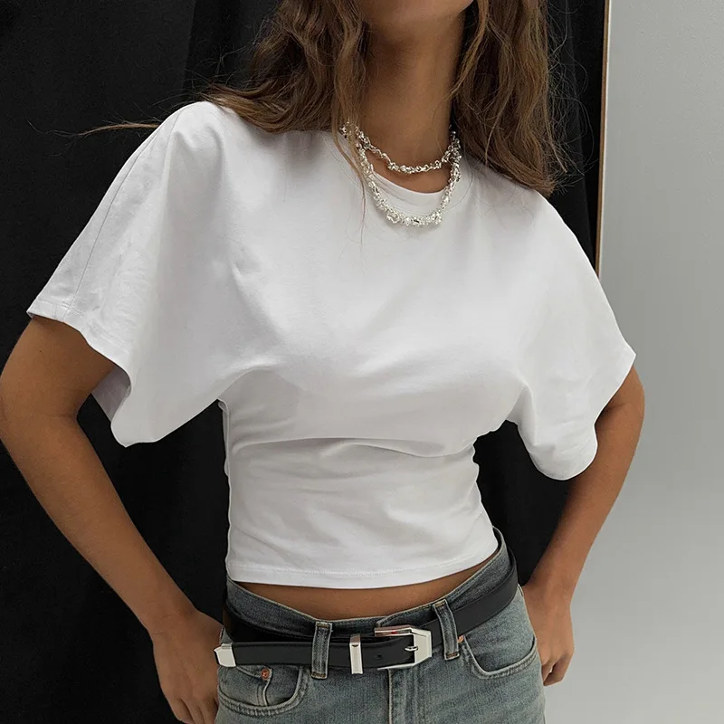 DriftWear Fashion Casual Solid Cropped T-Shirt Woman Half Sleeve O-Neck Corset Top 2025 Spring Summer Chic Tee Shirts Streetwear
DriftWear Fashion Casual Solid Cropped T-Shirt Woman Half Sleeve O-Neck Corset Top 2025 Spring Summer Chic Tee Shirts Streetwear