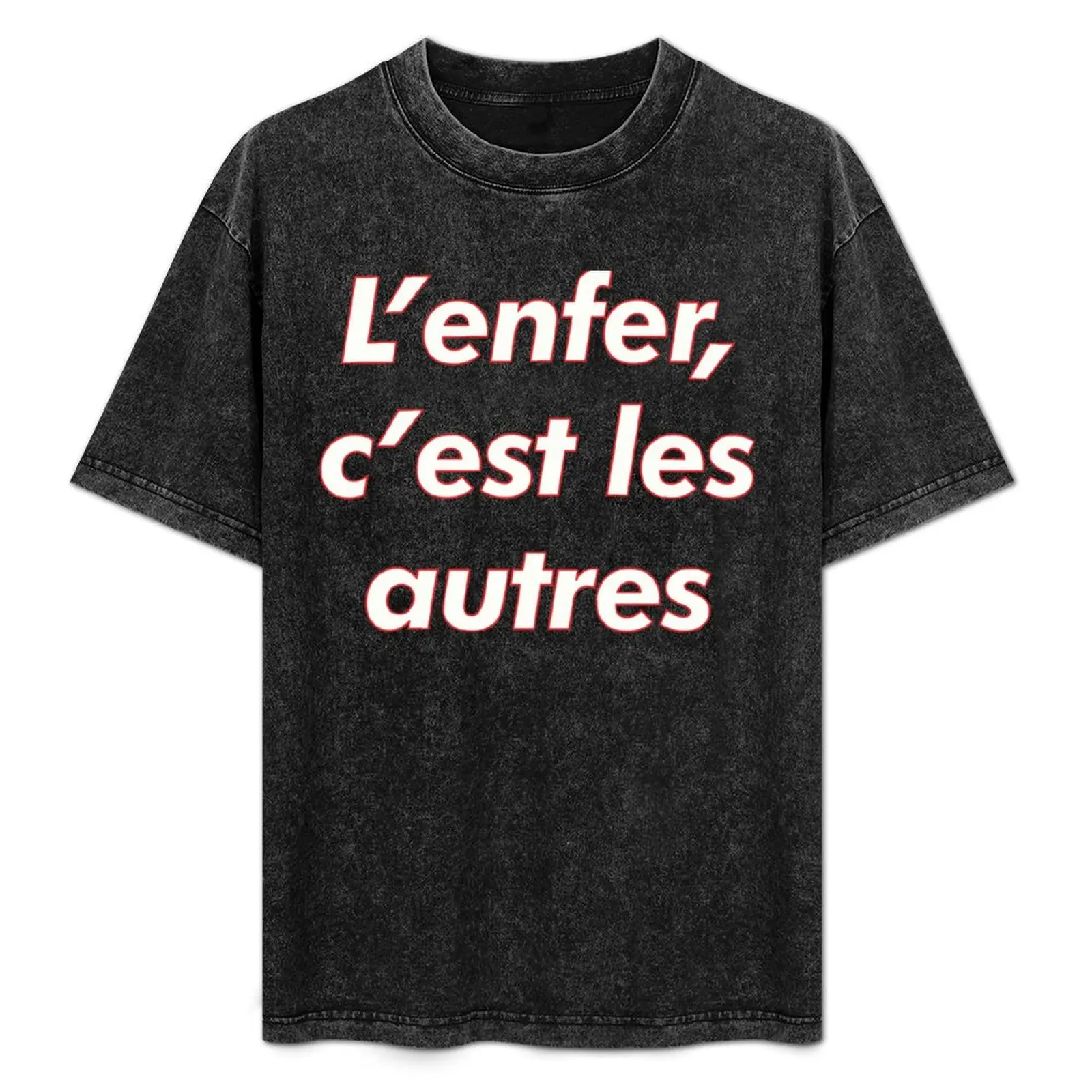 Sartre hell is other people / l'enfer, c'est les autres T-Shirt Festival Short Sleeve T-Shirt
Sartre hell is other people / l'enfer, c'est les autres T-Shirt Festival Short Sleeve T-Shirt