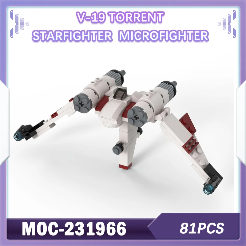 V-19 Torrent Starfighter - Микрофайер 81 шт. Космическая война, строительный блок, модель, набор кирпичей, креативные подарки, миниатюрный DIY MOC-231966
V-19 Torrent Starfighter - Микрофайер 81 шт. Космическая война, строительный блок, модель, набор кирпичей, креативные подарки, миниатюрный DIY MOC-231966