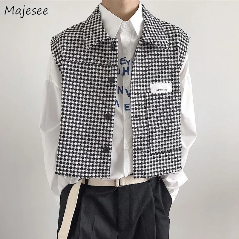 Vests Men Autumn New Arrival Retro Pockets Cropped Handsome Design Sleeveless Outwear BF All-match Students Clothing Minimalist
Vests Men Autumn New Arrival Retro Pockets Cropped Handsome Design Sleeveless Outwear BF All-match Students Clothing Minimalist