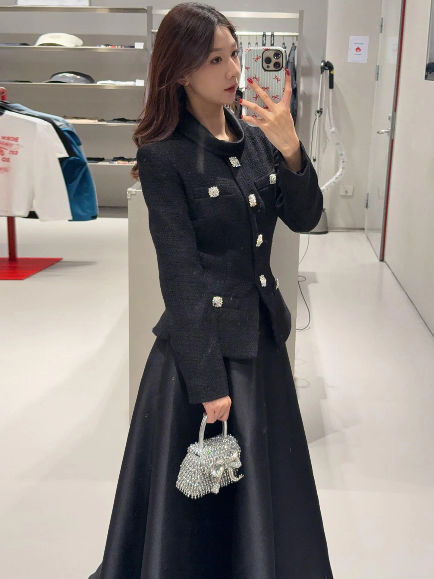 High-End Winter Dr Tweed Stand Collar Long Sve Simplici High Waist A-Line Single Button Closure Ele Women's Dr
High-End Winter Dr Tweed Stand Collar Long Sve Simplici High Waist A-Line Single Button Closure Ele Women's Dr