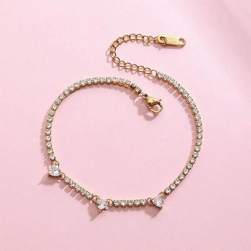 Classic Dainty Heart Pave Moissanite Tennis Bracelet for Ladies Copper Sparkling Link Adjustable Lobster Clasp Casual Vacation
Classic Dainty Heart Pave Moissanite Tennis Bracelet for Ladies Copper Sparkling Link Adjustable Lobster Clasp Casual Vacation