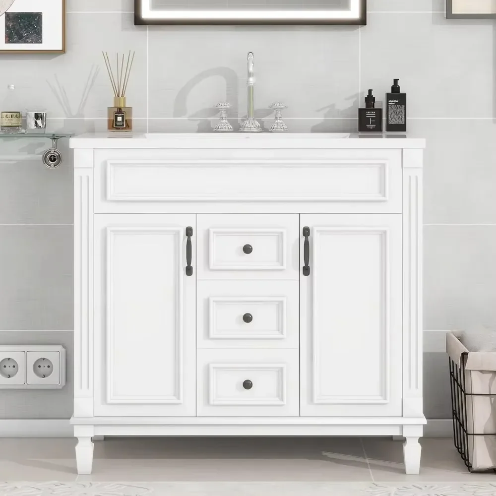 Bathroom Vanity with Sink, with Matching Mirror Medicine Cabinet, Bathroom Storage Cabinet with Sink Top
Bathroom Vanity with Sink, with Matching Mirror Medicine Cabinet, Bathroom Storage Cabinet with Sink Top