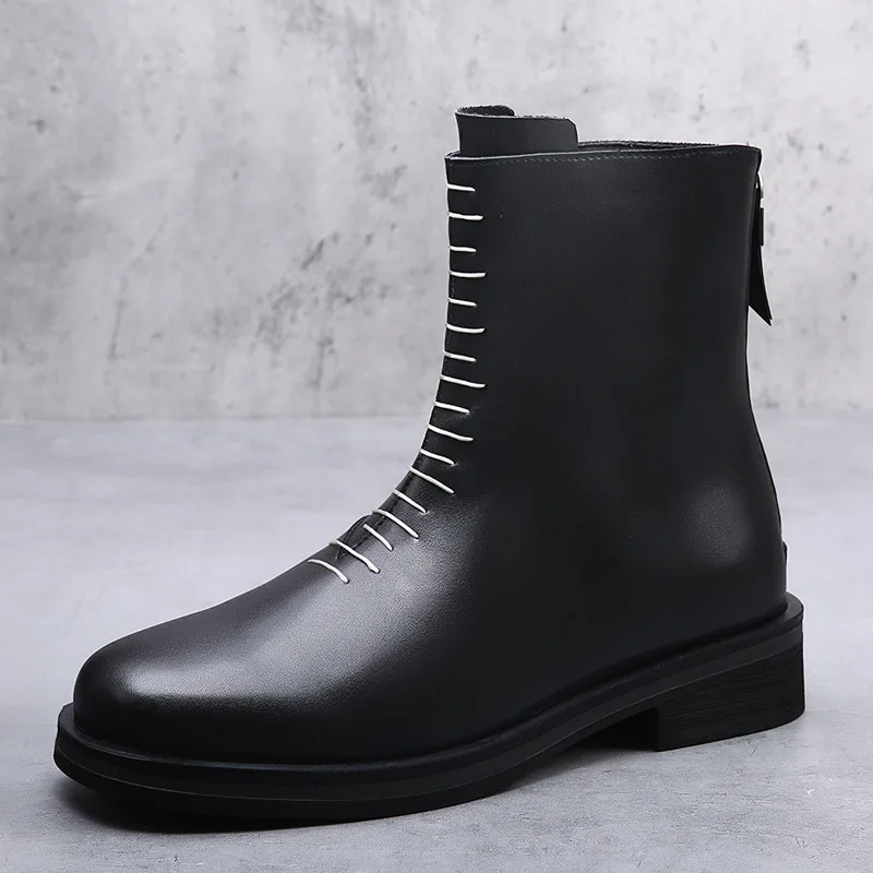Мужские модные высокие ботинки челси в стиле панк, черные стильные туфли из мягкой кожи, ковбойские весенне-осенние дизайнерские мотоциклетные ботинки
Мужские модные высокие ботинки челси в стиле панк, черные стильные туфли из мягкой кожи, ковбойские весенне-осенние дизайнерские мотоциклетные ботинки