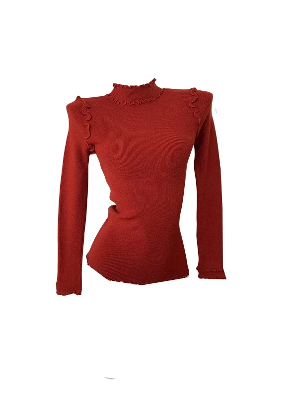 Красный новогодний вязаный свитер с высоким воротником, облегающий крой, внутренняя одежда, вязаный топ с кружевным воротником, корейский Sle Commute Faion Medium Thi...
Красный новогодний вязаный свитер с высоким воротником, облегающий крой, внутренняя одежда, вязаный топ с кружевным воротником, корейский Sle Commute Faion Medium Thi...