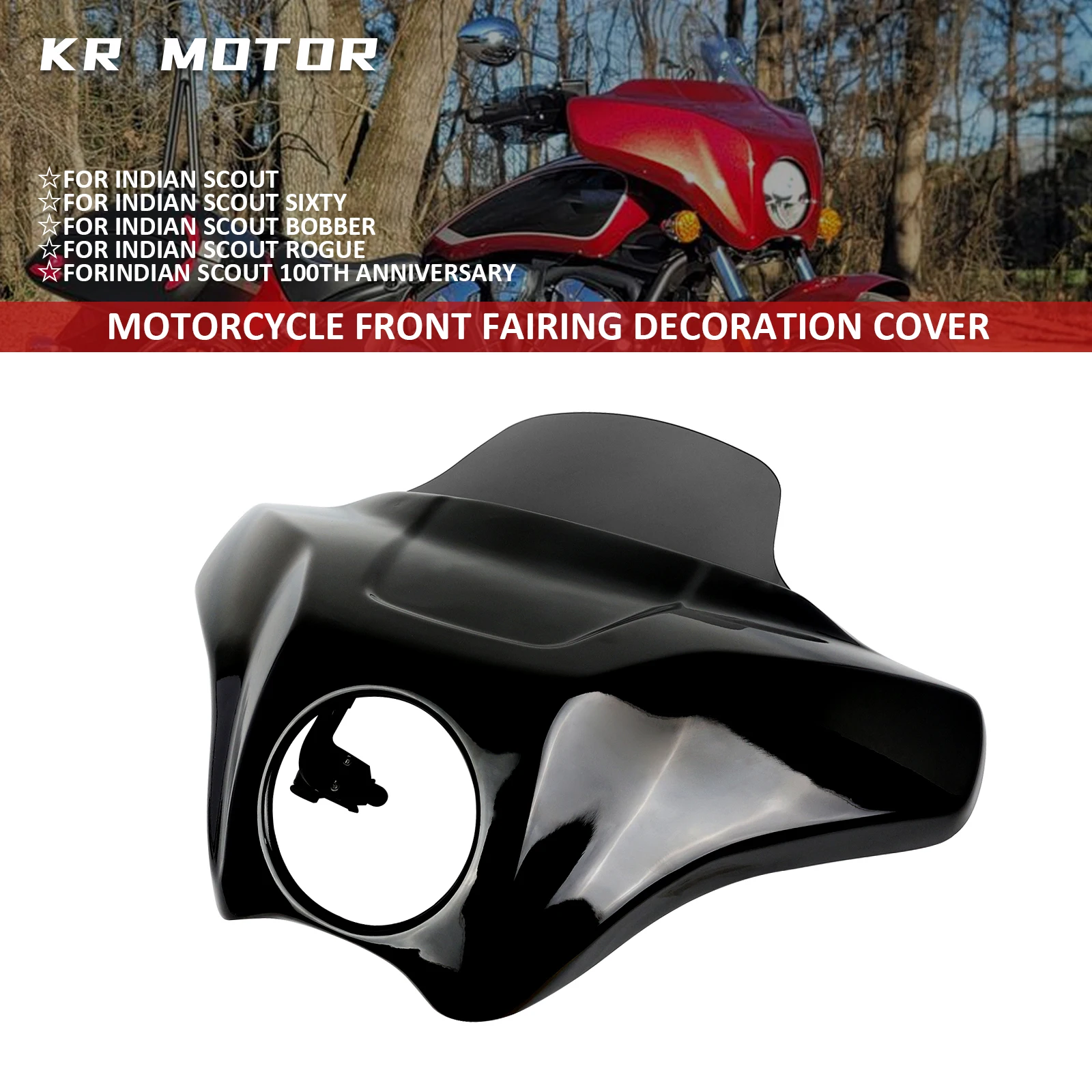 Motorcycle Front Fairing Decoration Cover Fits For Indian Scout Sixty Bobber ABS Scout 100th Anniversary Twenty Rogue 2015-2024
Motorcycle Front Fairing Decoration Cover Fits For Indian Scout Sixty Bobber ABS Scout 100th Anniversary Twenty Rogue 2015-2024