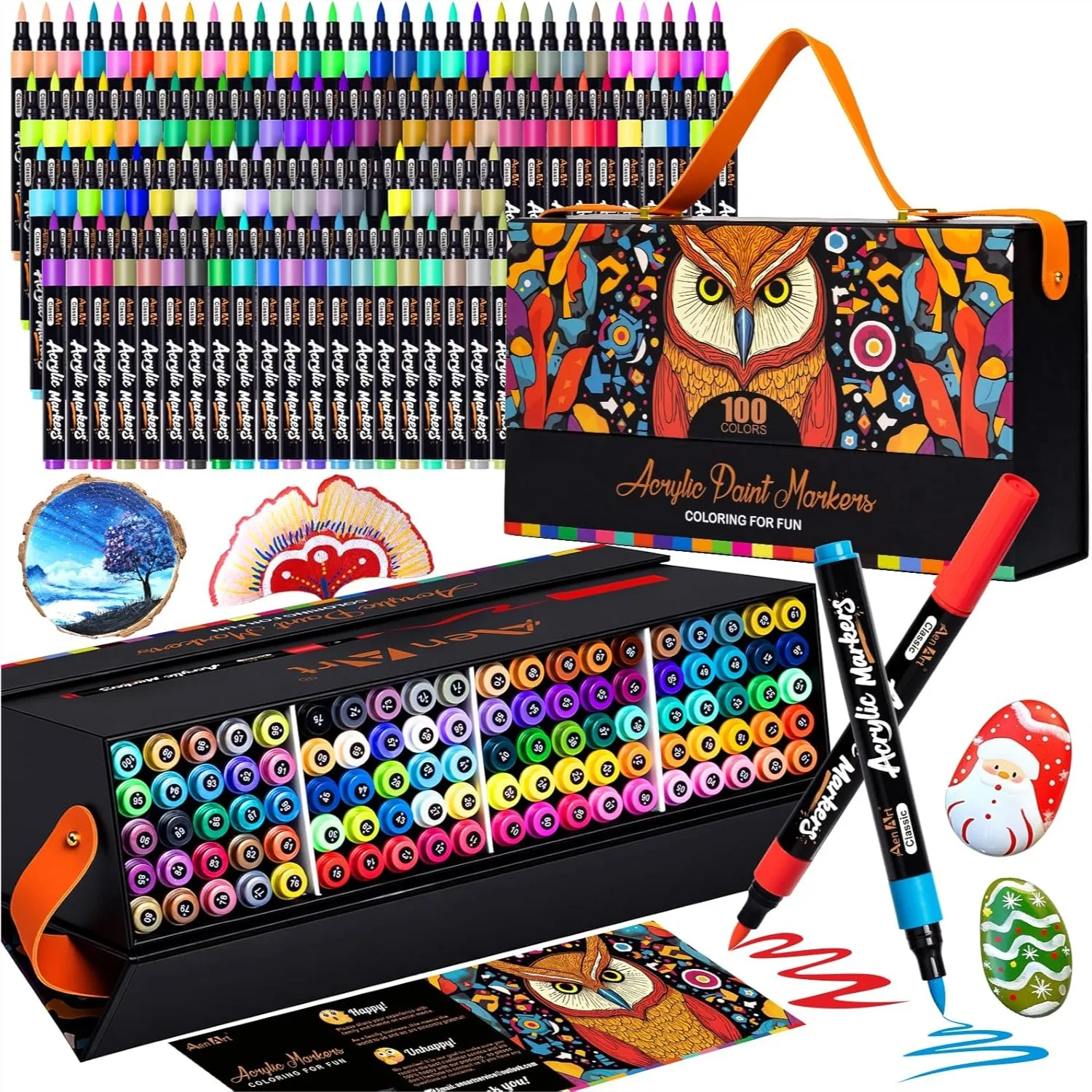 100 Colors Acrylic Paint Markers Brush Tip Pens For Rock Painting On Glass Wood Canvas Ceramic DIY Art Supplies
100 Colors Acrylic Paint Markers Brush Tip Pens For Rock Painting On Glass Wood Canvas Ceramic DIY Art Supplies