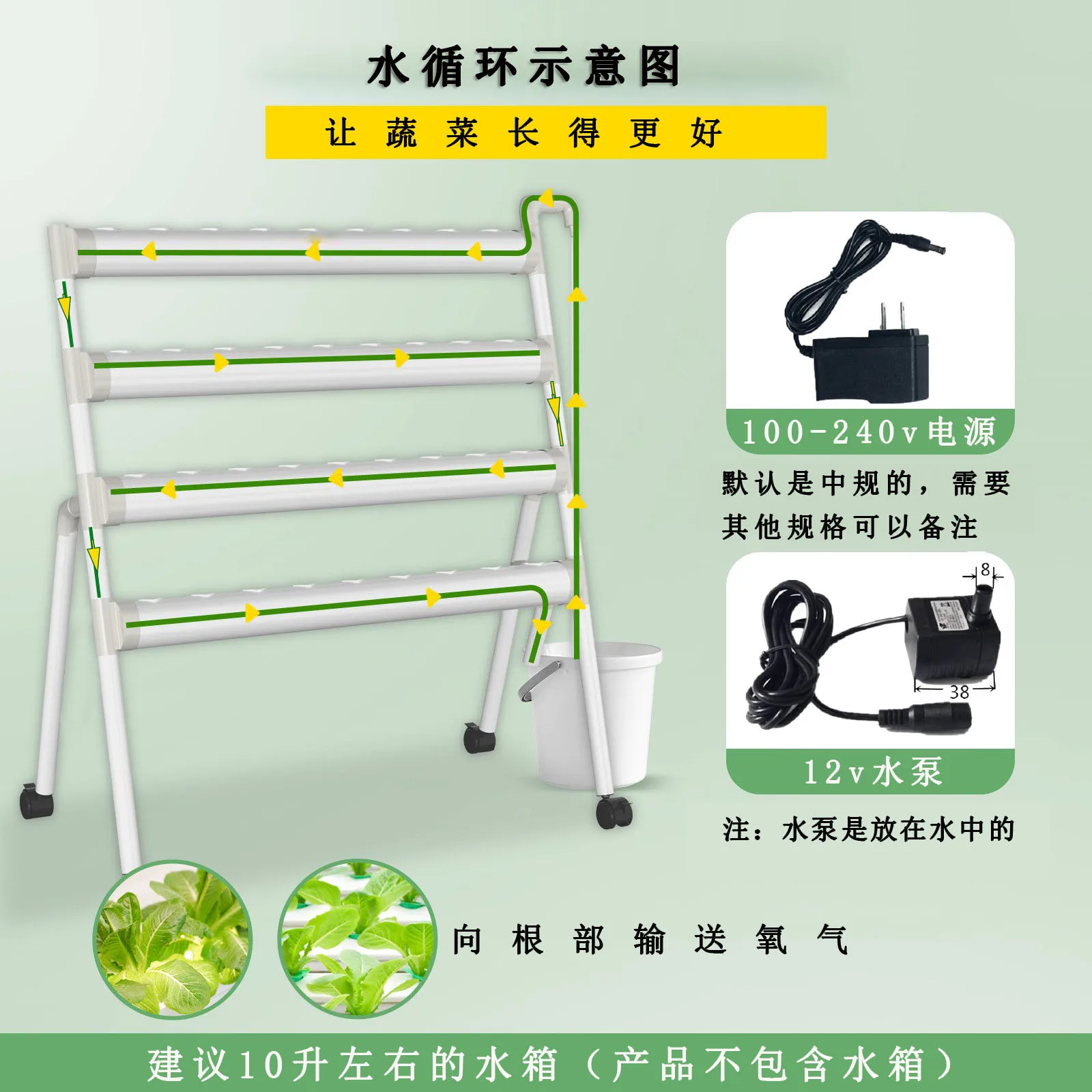New Portable Hydroponic System: Balcony Gardening Rack, Pipe-Style Hydroponic System, Multi-Tier Vegetable Growing Machine
New Portable Hydroponic System: Balcony Gardening Rack, Pipe-Style Hydroponic System, Multi-Tier Vegetable Growing Machine