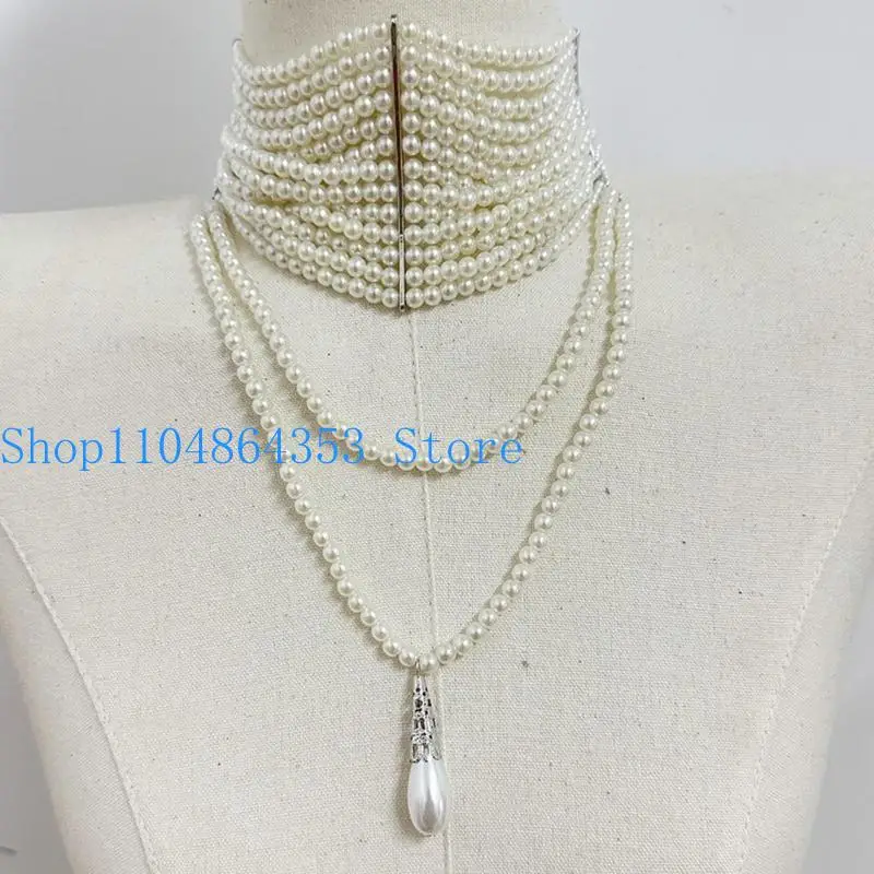 652F Elegant Multilayers Necklace Featuring Stylish Pearls and Flowing Tassels
652F Elegant Multilayers Necklace Featuring Stylish Pearls and Flowing Tassels