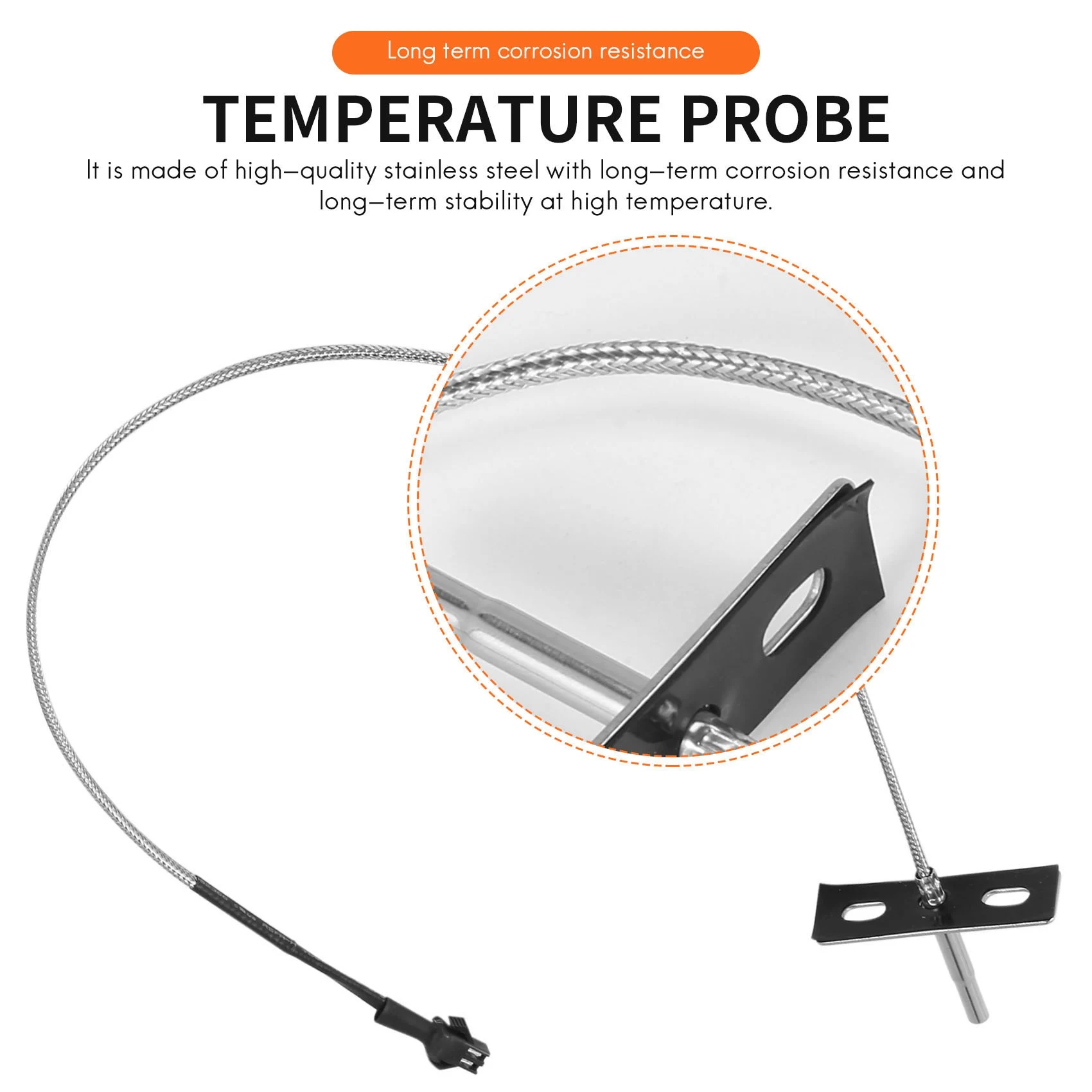 #56V Industrial & Scientific,Temperature Probe Sensor for Pit Boss Pellet Grills and Smokers (silver)
#56V Industrial & Scientific,Temperature Probe Sensor for Pit Boss Pellet Grills and Smokers (silver)