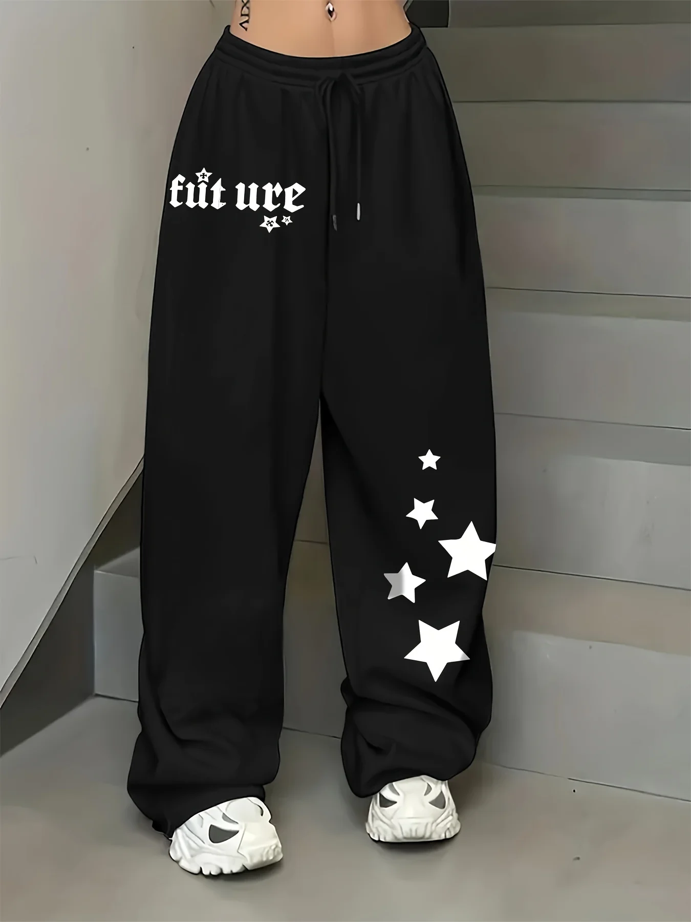 Women's Street Style Casual Sweatpants with Star Print Arrivals for Spring Fleece Loose Fit Streetwear Oversized
Women's Street Style Casual Sweatpants with Star Print Arrivals for Spring Fleece Loose Fit Streetwear Oversized