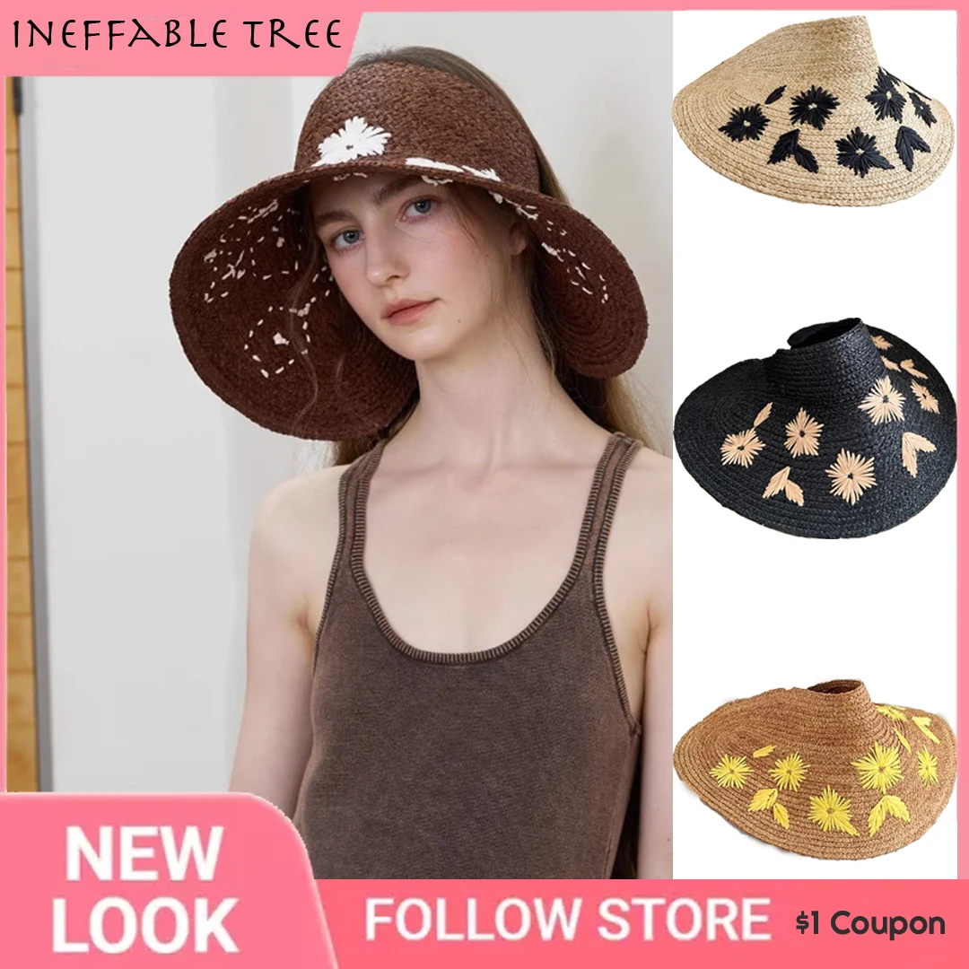 INS Women Raffia Straw Sun Visor Hats for Women Wide Brim UV Protection Floral Crochet Outdoor Vacation Beach Cap Chapeau Homme
INS Women Raffia Straw Sun Visor Hats for Women Wide Brim UV Protection Floral Crochet Outdoor Vacation Beach Cap Chapeau Homme