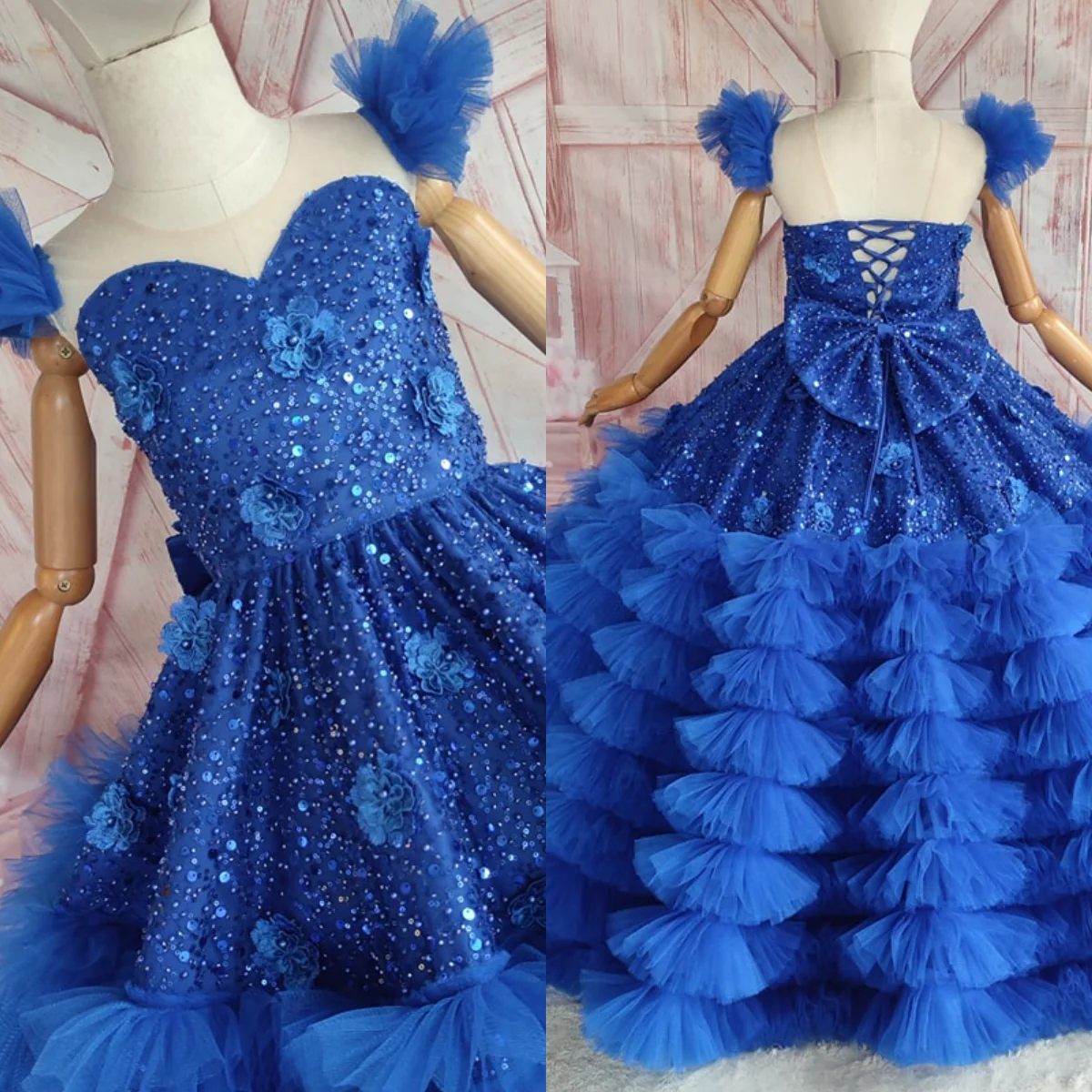 Royal Blue Girl Pageant Dress Flower Girls Dresses for Wedding Customized Sequined Kids Ruffles Party Birthday Gowns
Royal Blue Girl Pageant Dress Flower Girls Dresses for Wedding Customized Sequined Kids Ruffles Party Birthday Gowns