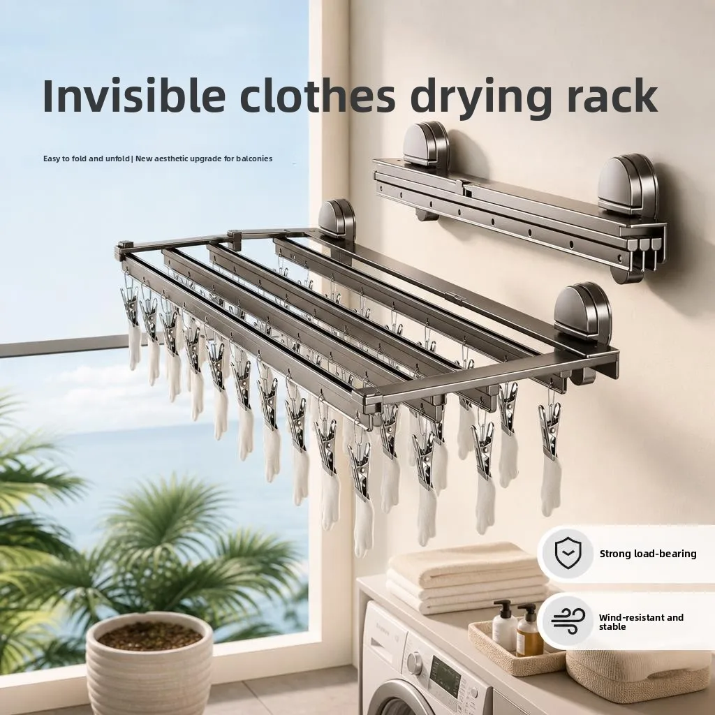 Multi-Functional Suction Cup Socks Drying Rack Invisible Clothesline Balcony Underwear Pants Hanging Rack Sock Drying Tool
Multi-Functional Suction Cup Socks Drying Rack Invisible Clothesline Balcony Underwear Pants Hanging Rack Sock Drying Tool