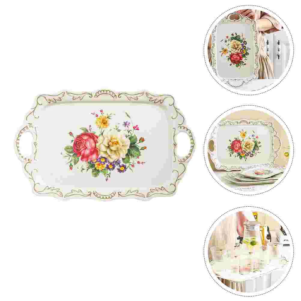 Tea Cup Tray Vintage Decor Household Storage Dessert Plate Restaurant Melamine Chic Fruit Double Handle
Tea Cup Tray Vintage Decor Household Storage Dessert Plate Restaurant Melamine Chic Fruit Double Handle