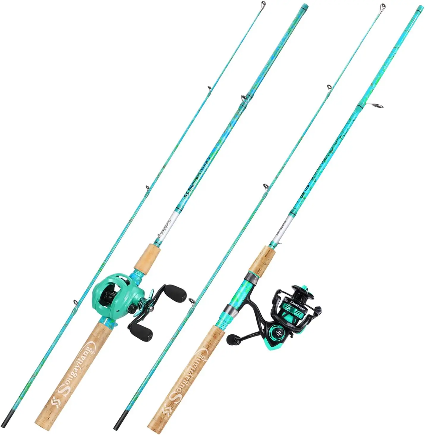 Fishing Rod and Reel Combo, 2-Piece 5'6" Graphite & Fiberglass Rod, Durable, Quickset Anti-Reverse Reel (1/2 Pack)
Fishing Rod and Reel Combo, 2-Piece 5'6" Graphite & Fiberglass Rod, Durable, Quickset Anti-Reverse Reel (1/2 Pack)