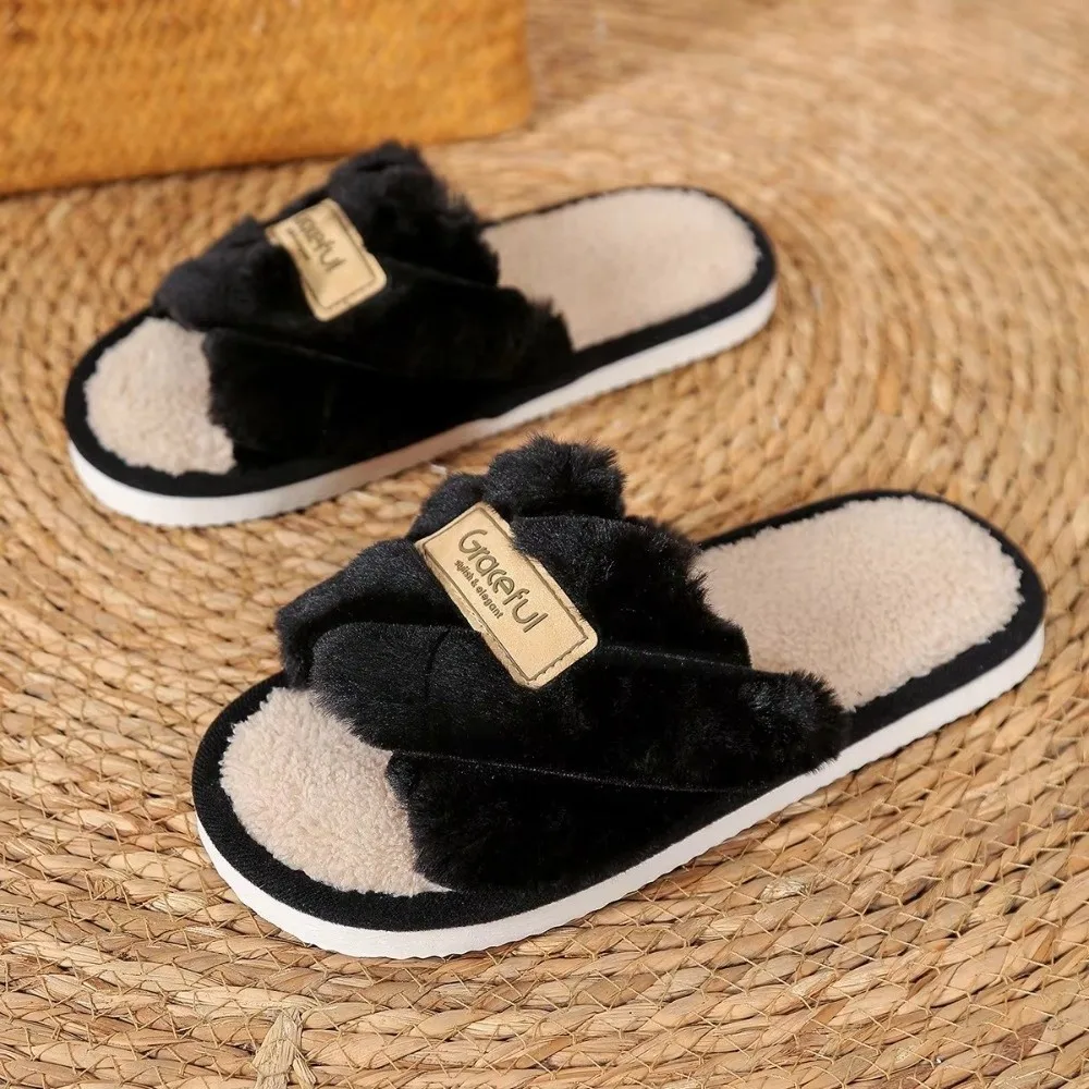 1Pair Casual Open Toe Fluffy Slippers Flat Bottom Soft Sole Home Slippers Keep Warm Non-Slip Women's Slippers Winter
1Pair Casual Open Toe Fluffy Slippers Flat Bottom Soft Sole Home Slippers Keep Warm Non-Slip Women's Slippers Winter