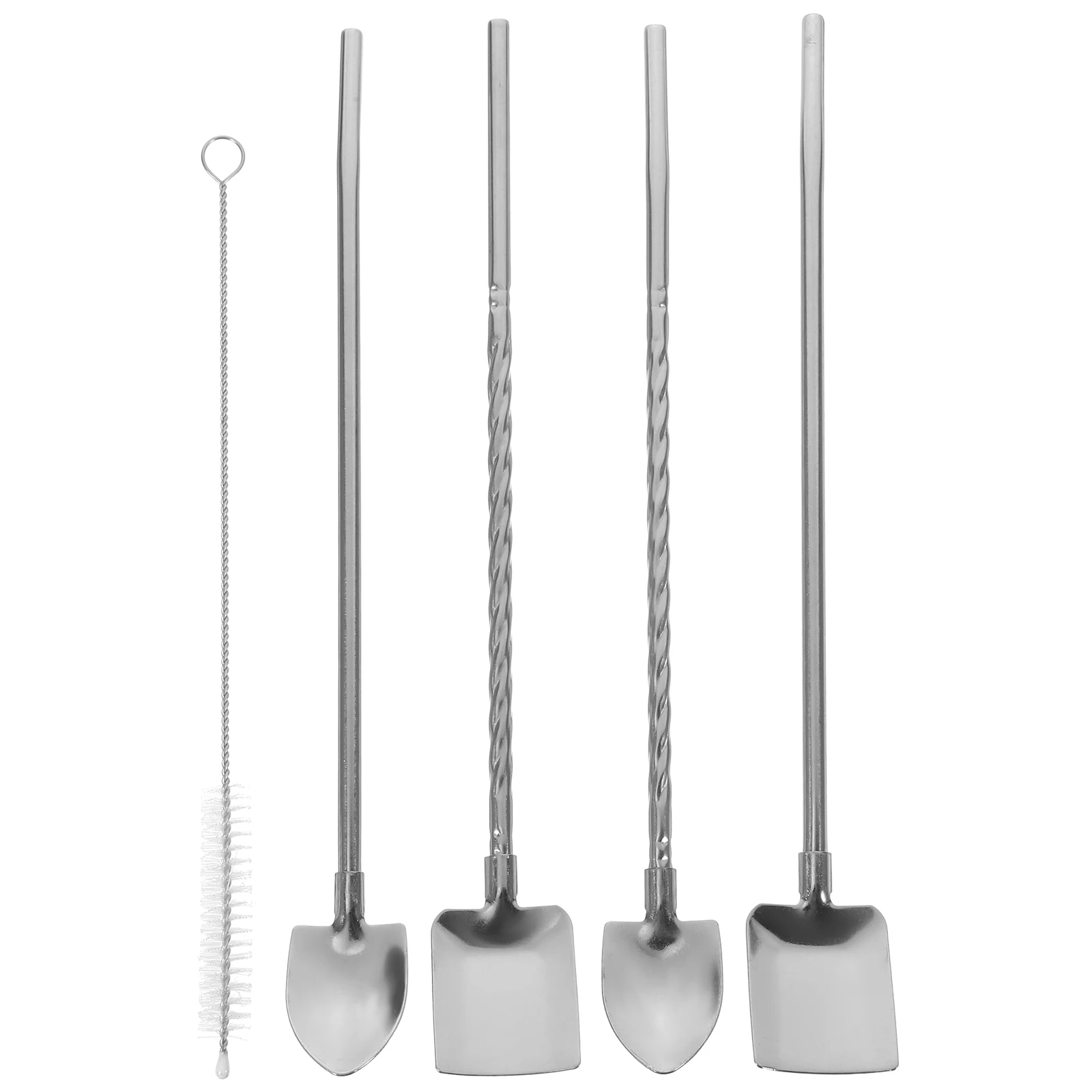 1 Set Stainless Steel Straw Spoon 2-In-1 Reusable Stirrer Multipurpose Scoop Dessert Ice Cream Coffee Spoon Ergonomic Handle Bar 
1 Set Stainless Steel Straw Spoon 2-In-1 Reusable Stirrer Multipurpose Scoop Dessert Ice Cream Coffee Spoon Ergonomic Handle Bar