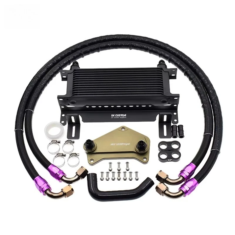 Oil Cooler Kit for VW Audi Transmission Oil Cooler 13 Rows AN8 Nylon Hose Kit
Oil Cooler Kit for VW Audi Transmission Oil Cooler 13 Rows AN8 Nylon Hose Kit