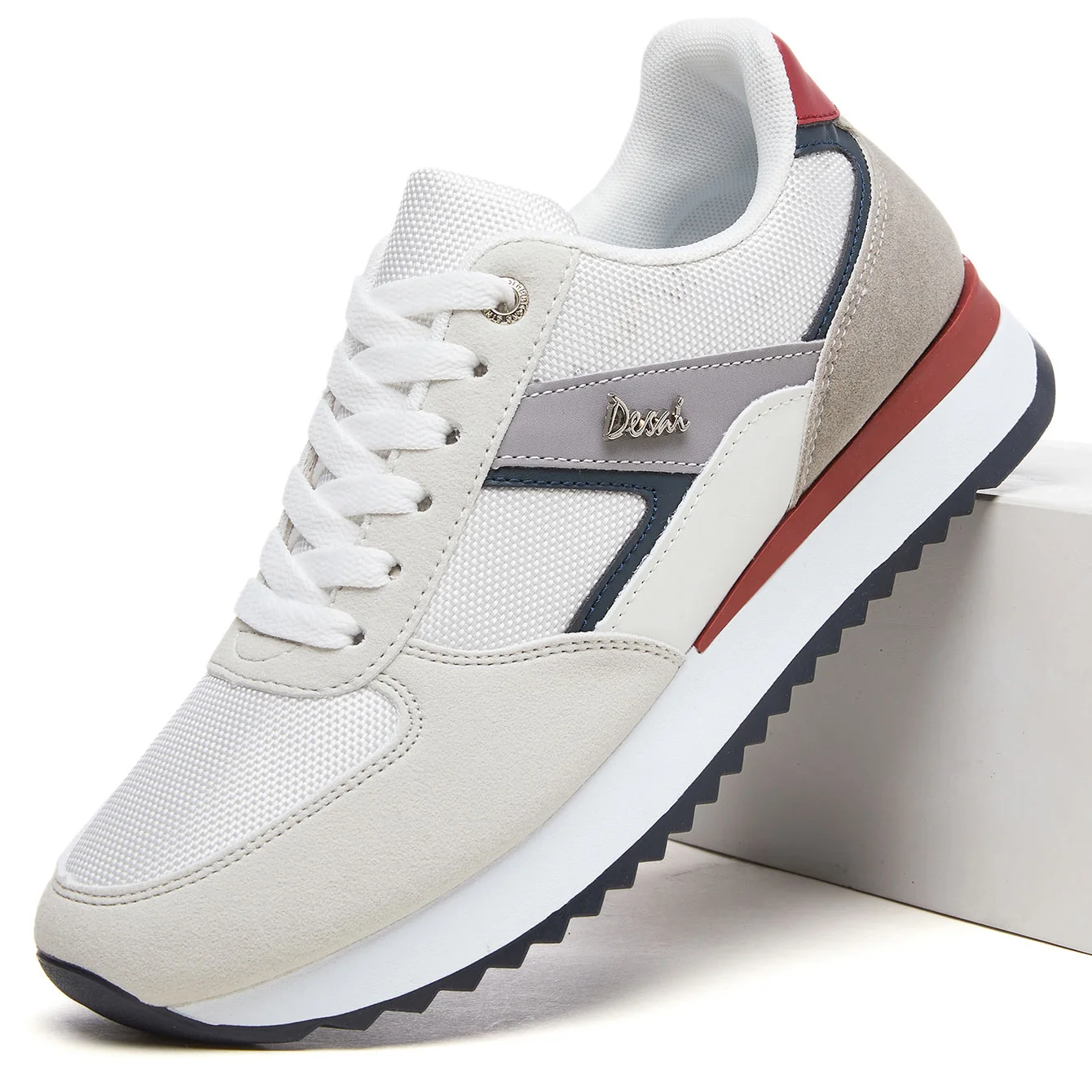 Retro Athletic Mesh Sneakers Men Lace Up Lightweight Cushion Sole Casual Trainers For Daily Commute And Street Walking Wear
Retro Athletic Mesh Sneakers Men Lace Up Lightweight Cushion Sole Casual Trainers For Daily Commute And Street Walking Wear